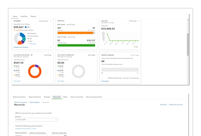 do quickbooks bookkeeping and month end close